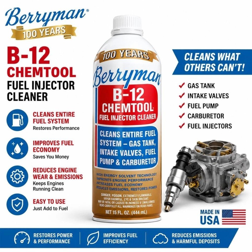 Berryman B-12 Chemtool Fuel Injector Cleaner — cleans gas tank, intake valves, fuel pump, carburetor and fuel injectors